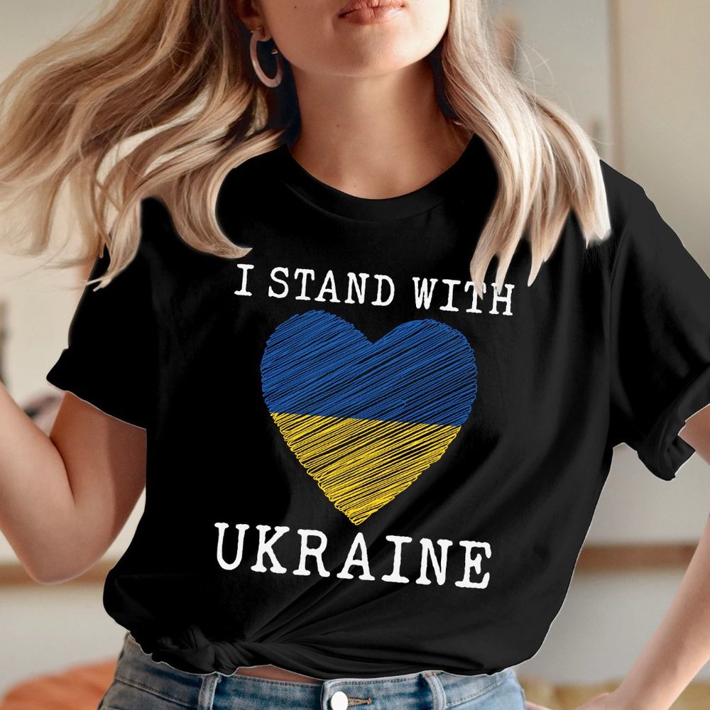 I Stand with Ukraine - Ukrainian Flag Shirt